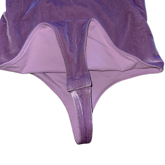 FABLETICS Gigi Velour Bodysuit Bright Lilac | Size XXS 0-2 | NWT - Picture 5 of 7